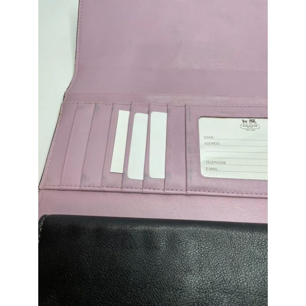 RARE COACH MADISON SLIM ENVELOPE TRIFOLD CHECKBOOK LEATHER CLUTCH PURSE WALLET